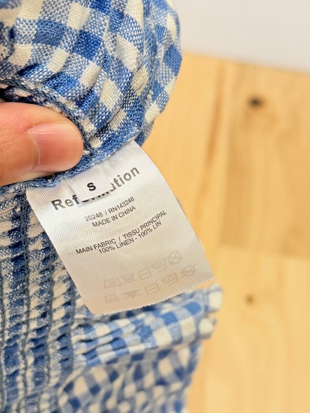 LIKE NEW Reformation Women’s Oswald Linen Top Tank - Picture 5 of 5
